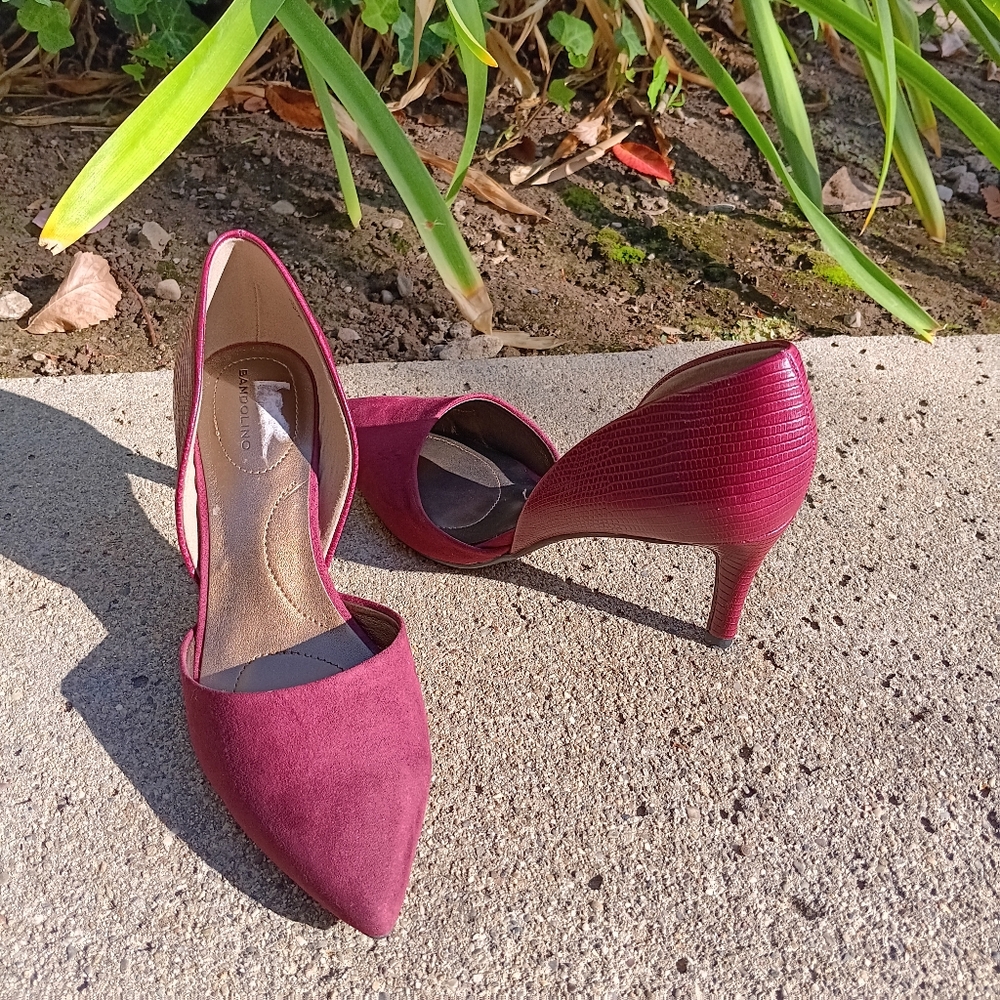 Bandolino Grenow Pointed Toe D'Orsay Pumps Burgundy - Picture 2 of 8